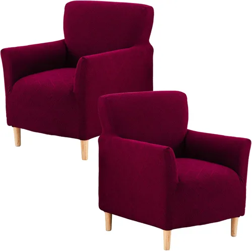 Miniatura 55 de Fundas de jacquard para sillón de banquete, fundas suaves para sillón, fundas elásticas de 1 pieza para sala de estar, funda antideslizante