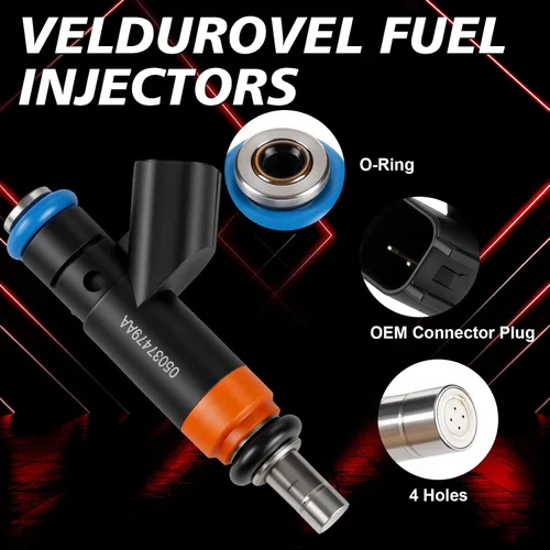 Miniatura 4 de 5037479AC Juego de 8 Inyectores de Combustible Hemi 5.7L V8 Compatible con Ram 1500 2009-2018, Ram 2500 2009-2017, Dodge Charger 2010-2016 2018