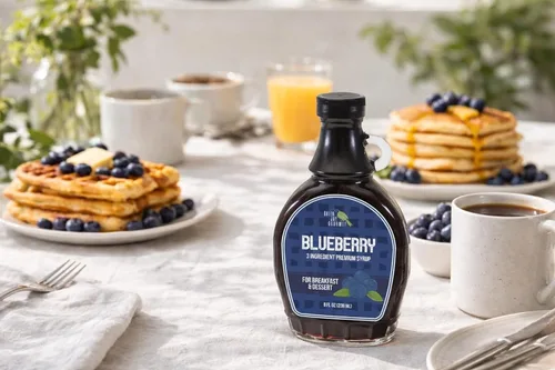 Miniatura 4 de Green Jay Gourmet Jarabe de arándanos – Jarabe de desayuno premium de 3 ingredientes con arándanos frescos, azúcar de caña y jugo de limón, jarabe