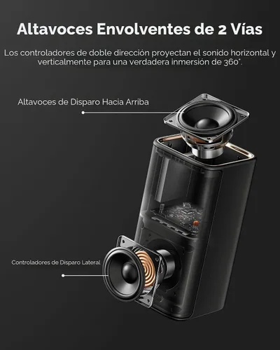 Miniatura 7 de ULTIMEA Skywave X60 7.1.4ch Sistema de Sonido Envolvente Inalámbrico Profesional para TV con Dolby Atmos, Barra de Sonido de 840W con Subwoofer