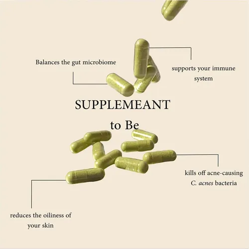 Miniatura 6 de Dermala #FOBO SUPPLEMEANT to Be - Suplemento para el acné Todos los prebióticos diarios naturales, vitaminas y vitaminas para la piel con zinc