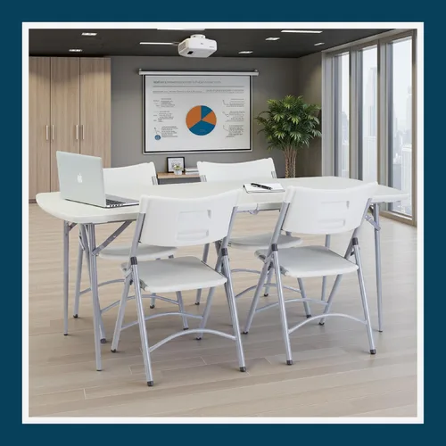 Miniatura 2 de OEF Furnishings OEFBMFIH3072 Mesa de banquete plegable por la mitad