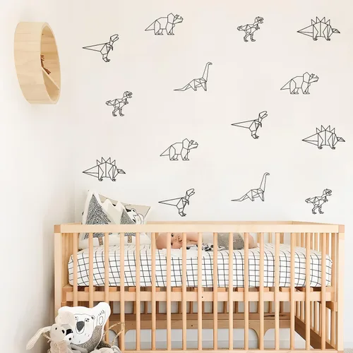 Miniatura 3 de Calcomanías de pared de dinosaurio, calcomanías de animales para dormitorio, decoración extraíble, cuarto de bebé, habitación de los niños, murales