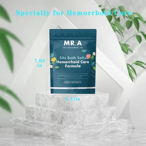 Miniatura 6 de Baño de asiento para hemorroides, 23 ingredientes de grado premium, fórmula avanzada de tratamiento de hemorroides, sal de Epsom, sal del mar