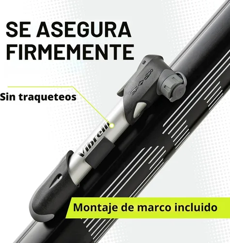 Miniatura 3 de Vibrelli Mini Bike Pump - Presta & Schrader Bicycle Pump - 120 PSI Tire Pump for Road & MTB - No Valve Changing Needed