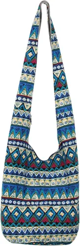 Bolsos cruzados para mujer, de lona, estilo hippie, estilo hobo, bolso de hombro grande, estilo retro, bandolera, hechos a mano