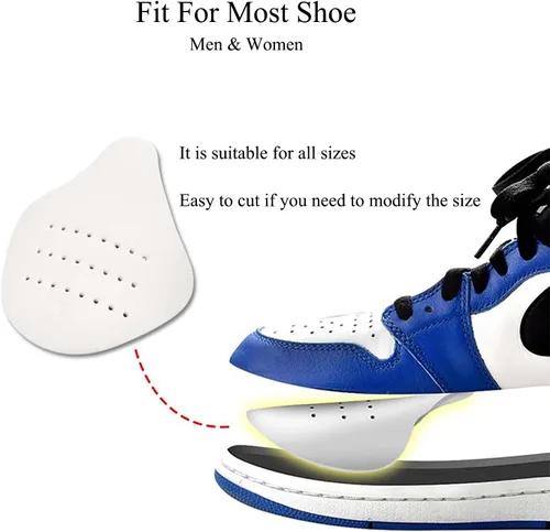 Miniatura 4 de 2 pares de protectores de arrugas de zapatos Toe Box 2.0 mejorados anti-arrugas para zapatos deportivos, material suave, insertos cómodos