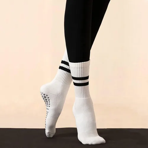 Miniatura 10 de JCZANXI Calcetines de yoga con empuñaduras para mujer, calcetines antideslizantes para yoga, pilates, barras, danza Calcetines acolchados ideales