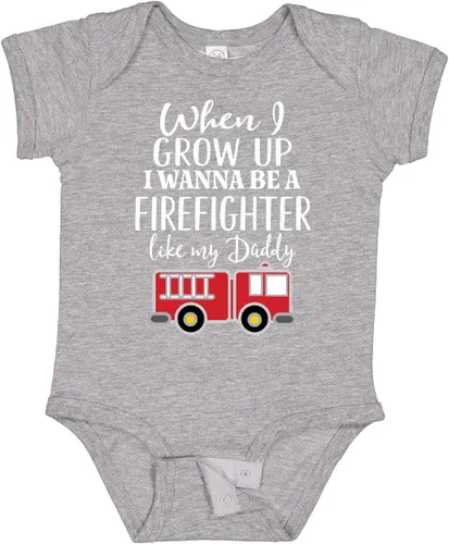 Miniatura 16 de inktastic Body de bebé Future Firefighter Like Daddy