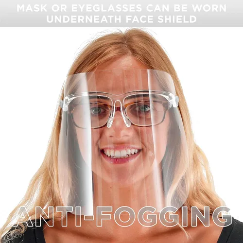 Miniatura 4 de TCP Global Salon World - Protectores faciales completos con marcos de gafas (paquete de 10), ultra transparentes para proteger los ojos, la nariz