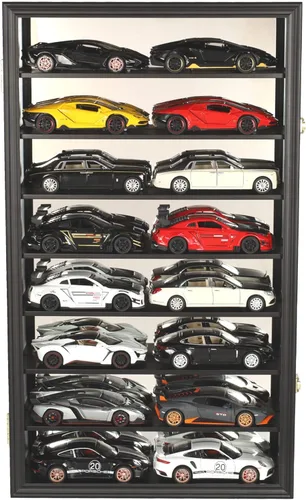 Miniatura 4 de DisplayGifts Estuche Exhibidor de Vehículos de Juguete Diecast a Escala 1/18 Hot Wheels con Protección UV del 98% Soporte para 12 Vehículos