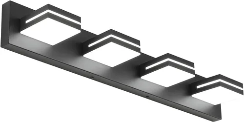 Miniatura 60 de SineRise - Lámpara LED para tocador de baño - Moderna lámpara de acrílico con acabado cromado para iluminación de pared sobre el espejo - 2 luces