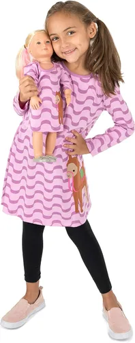 Miniatura 76 de Leveret - Conjunto de vestidos a juego para niña y para muñeca, 100% algodón, gran variedad de estilos, (tallas de 2 a 14 años)