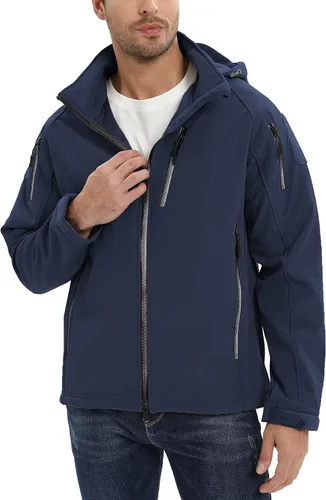 Miniatura 5 de TACVASEN Special Ops - Chaqueta táctica para hombre, resistente al agua, softshell y desmontable, con capucha