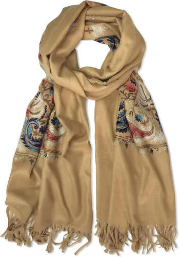 Miniatura 12 de Urban CoCo Chal Bordado con Borlas de Tamaño Grande para Mujer, Bufanda de Mujer