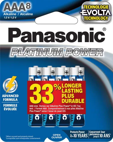 Panasonic Energy Corporation LR03XE/8B Platinum Power AAA - Pilas alcalinas (8 unidades)
