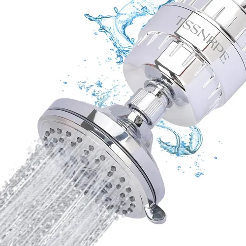 Miniatura 5 de El filtro de ducha de 20 etapas de alto rendimiento evita la acumulación de escamas, purifica la calidad del agua para aliviar la piel seca