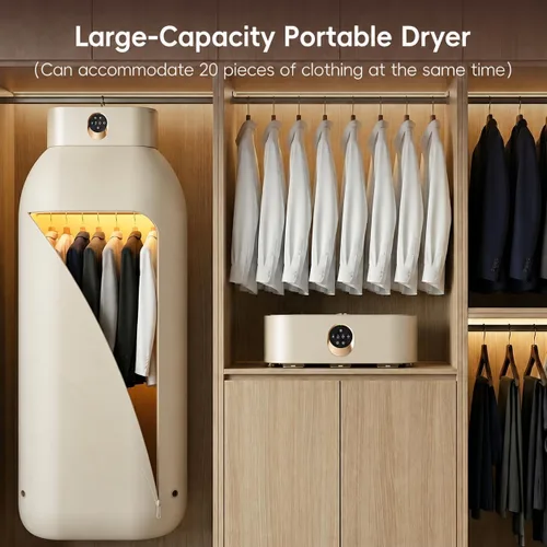 Miniatura 6 de Secadora de ropa portátil, secadora de viaje plegable para hasta 12 prendas Includes Portable dryer for clothes, remote control, compact foldable