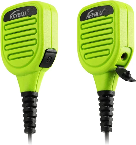 Miniatura 5 de Micrófono de altavoz impermeable para hombro con 2 pines, bidireccional, compatible con radios walkie talkie UV-5R, BTECH, Kenwood, Retevis