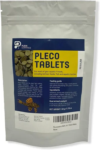 Plecoceramics Pleco Wafers - Alimento universal para peces de acuario, para la mayoría de los peces de acuario, tortugas, peces de colores, bagre,
