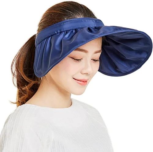 Miniatura 8 de Sombrero de sol de ala ancha ajustable, protección UV, visera de pesca de playa, gorra multifuncional plegable