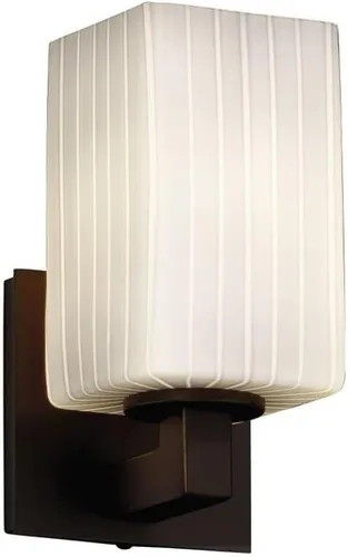 Justice Design Group FSN-8921-15-RBON-MBLK Fusion Collection Modular 1-Light Aplique de pared