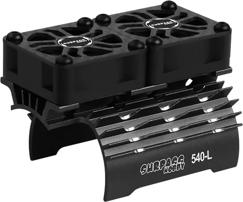 Ventiladores de enfriamiento de motor de coche RC Surpass Hobby Ventilador doble de 30 mm con disipador de calor metálico 3650 3660 540 550