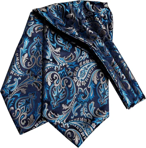 Miniatura 3 de Dubulle Paisley Cravat Ascot - Juego de gemelos cuadrados de bolsillo para hombre