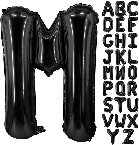 Miniatura 11 de Lovoir Globos grandes de 40 pulgadas con letras B negras de gran tamaño, globo de helio de aluminio de Mylar para decoración de fiesta de Letra B