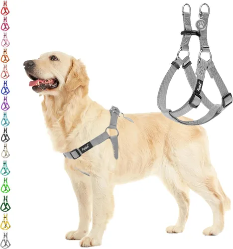 Miniatura 65 de PUPTECK arnés para perro para no jalar, reflejante, ajustable, básico, de nailon, chaleco para cachorro, para caminar al aire libre con etiqueta