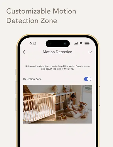 Miniatura 8 de Nooie Monitor de bebé con detección de llanto, cámara y audio, visión nocturna 1080P, detección de movimiento y sonido, cámara de seguridad WiFi