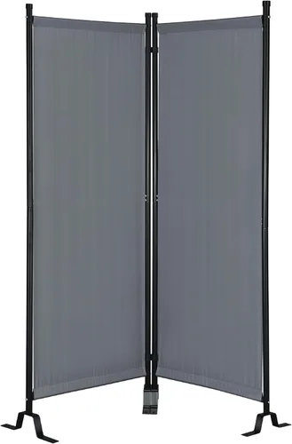 Miniatura 16 de Proman Products - Divisor de sección Galaxy II, divisor de habitación de tela repelente al agua con marco de metal recubierto de polvo negro