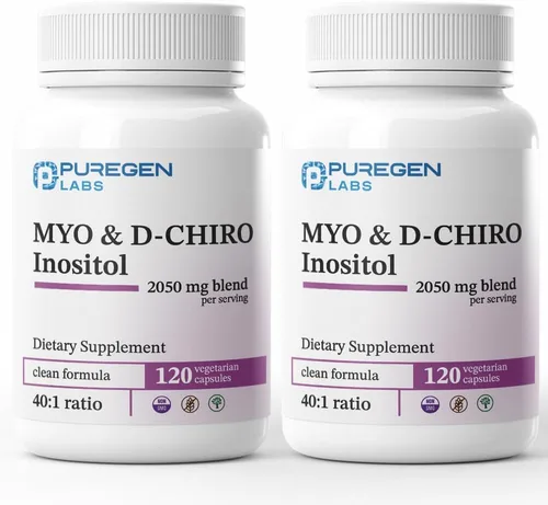Miniatura 7 de Puregen Labs - Suplemento de inositol Myo inositol y D-Chiro Inositol 2050mg - 120 cápsulas vegetales Sin aditivos nocivos Sin OMG, sin gluten