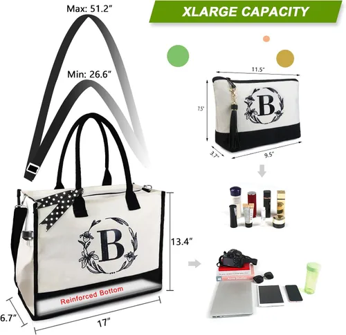 Miniatura 122 de BeeGreen Bolsa personalizada para mujeres, mamá, profesora, amigas, hermana, bolsas de regalo con bolsa de Comestic