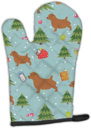 Miniatura 173 de Caroline's Treasures BB4872OVMT - Guante de horno de Navidad Affenpinscher resistente al calor, grueso para sartenes calientes y horno, manopla