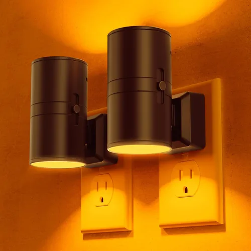 Miniatura 24 de Briignite - Luces nocturnas led enchufables, 3CCT, sensor de anochecer a amanecer, de 3000 K, regulable para pasillo, dormitorio, escalera, paquete