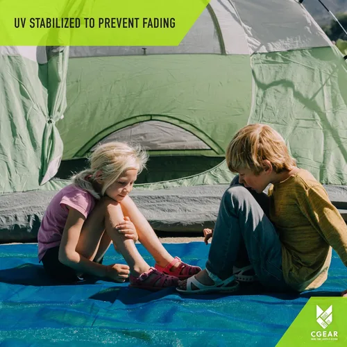 Miniatura 6 de CGEAR Alfombra Original para Exteriores Sin Arena Estera de Camping - Material Resistente al Agua y Anti-Decoloración - Grado Militar - Diseño