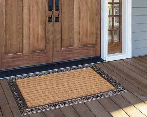 Miniatura 112 de A1HC Tapete para Puerta de Fibra de Coco Natural y Caucho, 30"x48" – Grueso, Duradero, Resistente, Anti-Desprendimiento, Resistente a