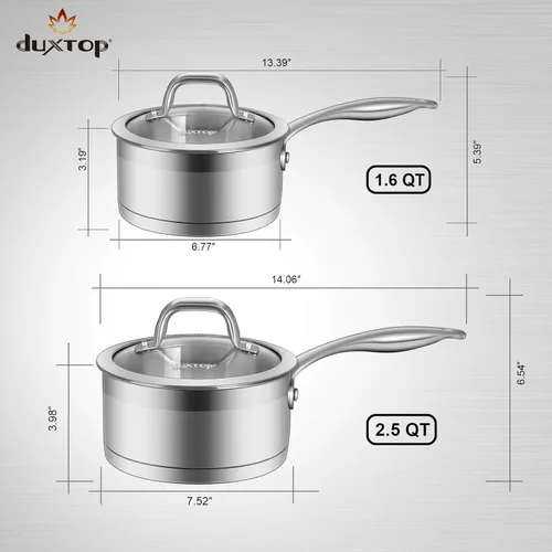 Miniatura 5 de Duxtop, juego de utensilios de cocina de acero inoxidable de inducción lista, con tecnología de unión por impacto., Acero inoxidable