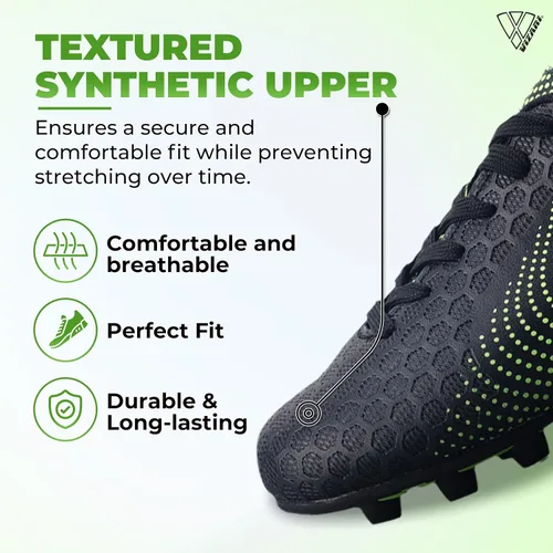 Miniatura 4 de Vizari USA Stealth - Botines de fútbol para niños y niñas, zapatos deportivos de fútbol para exteriores para niños pequeños, niños grandes, ligeros