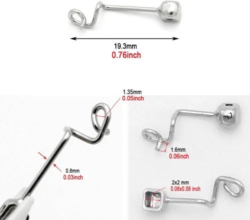 Miniatura 4 de 1 par de lentes de puente de nariz, lentes de repuesto de metal, piezas de repuesto, almohadillas de nariz, kits de reparación y destornillador