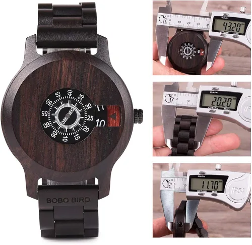 Miniatura 6 de BOBO BIRD Mens único moda clásico casual retro madera relojes lujo marca cuarzo relojes