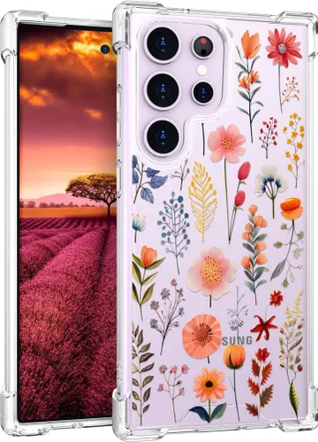 Miniatura 77 de Compatible con Samsung Galaxy S23 - Funda transparente para mujeres y niñas, diseño transparente (formas geométricas de arte abstracto)