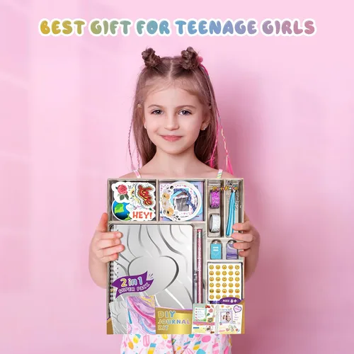Miniatura 7 de PERRYHOME Juego de diario DIY de 2 paquetes para niñas - Juego de diario de más de 200 piezas para niñas adolescentes y preadolescentes, Kits
