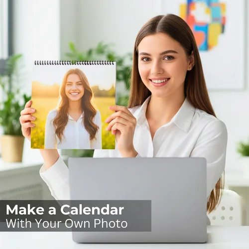 Miniatura 8 de Calendario de pared con fotos personalizadas 2026 para el hogar y la oficina, imprime tus 13 recuerdos y haz tu propio calendario personalizado