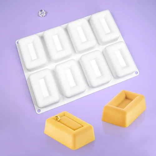 Miniatura 16 de mostsom Moldes de silicona para mousse de 12 cavidades, forma rectangular 3D, para chocolate, trufa, mousse, pastel, postre, moldes para hornear