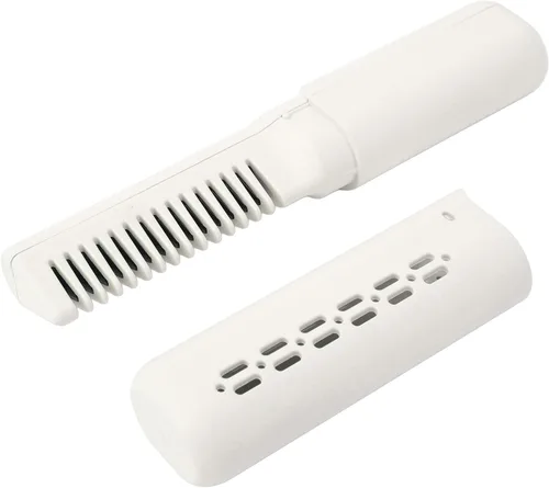 Miniatura 6 de Mini alisador de pelo recargable inalámbrico, cepillo de peine portátil con 3 temperaturas ajustables para todo tipo de cabello (caqui)