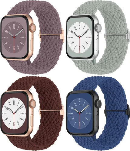 Miniatura 22 de Solo Loop trenzada compatible con Apple Watch Band de 1.496 pulgadas, 1.575 pulgadas, 1.614 pulgadas, 1.654 pulgadas, 1.732 pulgadas, 1.772