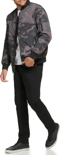 Miniatura 2 de Calvin Klein chamarra de aviador con detalle de cremallera acolchada para hombre