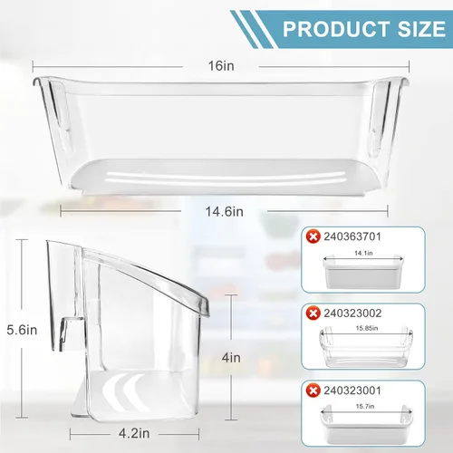 Miniatura 3 de Repuesto de estante para puerta de refrigerador 242126602 mejorado compatible con piezas de repuesto para estante de puerta de refrigerador